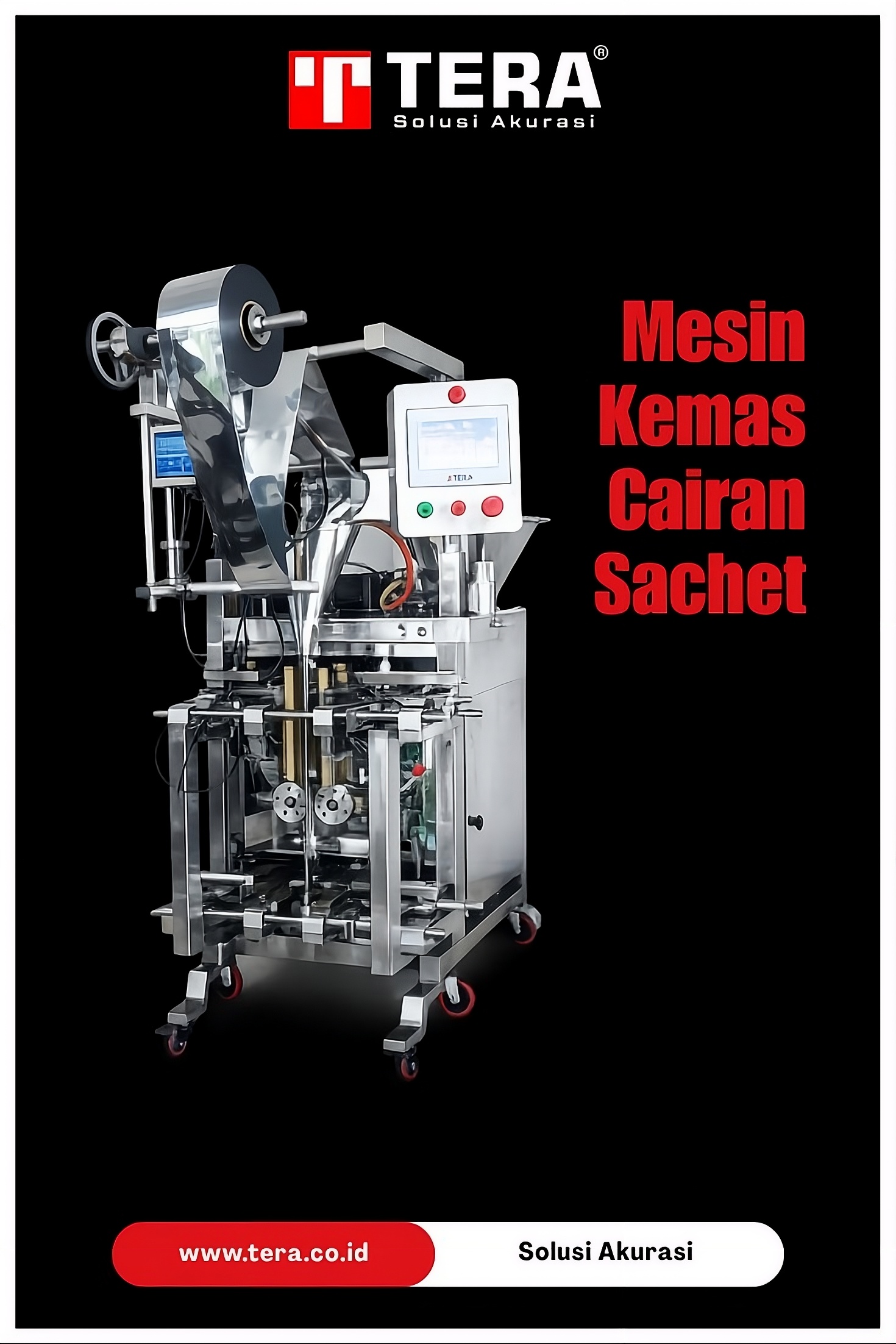 Mesin Kemas Cairan Sachet Otomatis TERA Solusi Akurasi www.tera.co.id